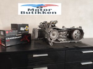 Perfekt nyrenoveret 50cc PGO-Motor – Sandblæst – Athena Racing-krumtap m.m